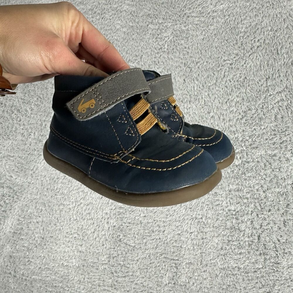 See Kai Run Navy and Brown Toddler Sneakers